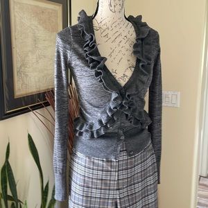 J. Crew Ruffle Front Cardigan